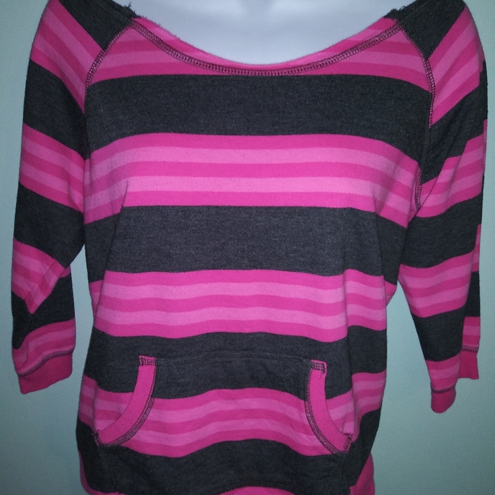 Striped Light Weight Sweat Shirt